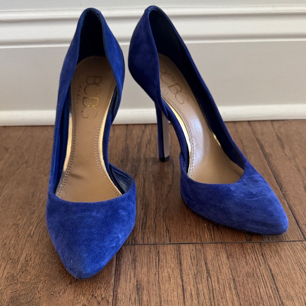 BCBG Royal Blue Suede Heels
